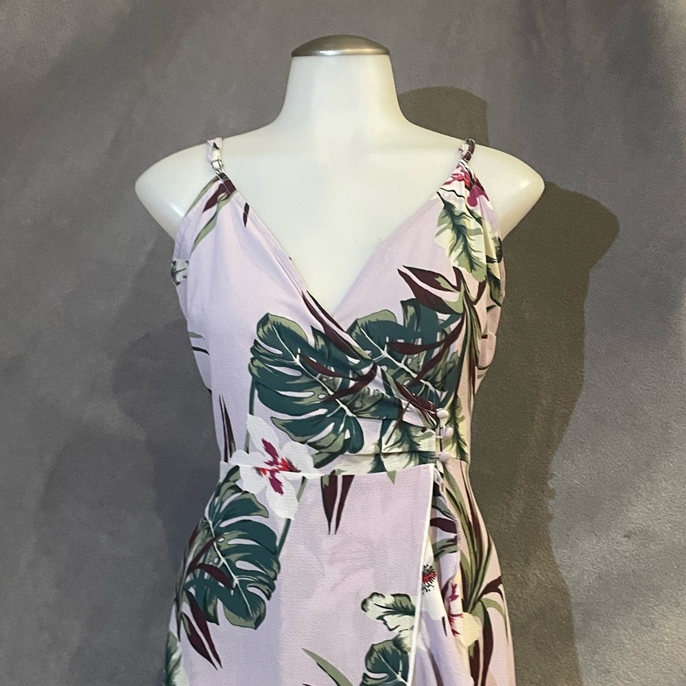 long flower print dress